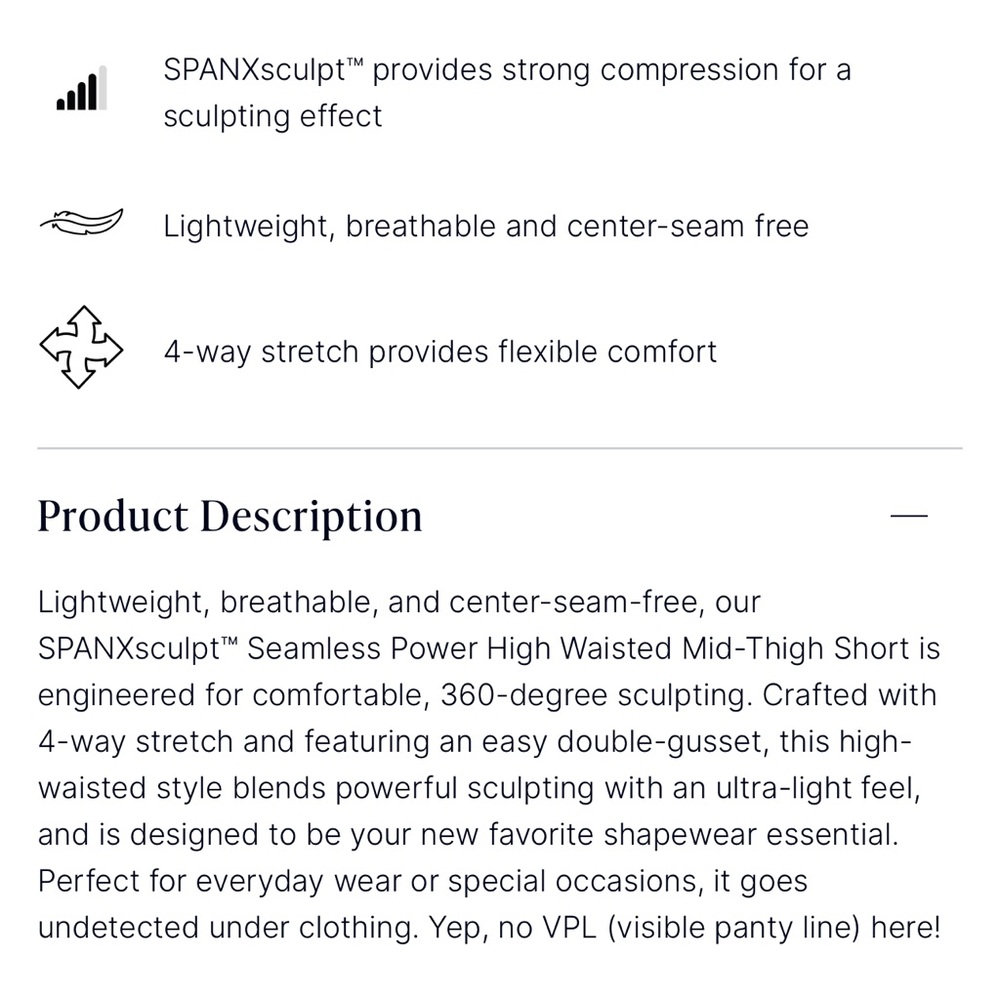 Spanx sculpt seamless power high waisted shorts - Picture 9 of 11